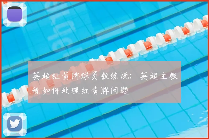 英超红黄牌球员教练说：英超主教练如何处理红黄牌问题